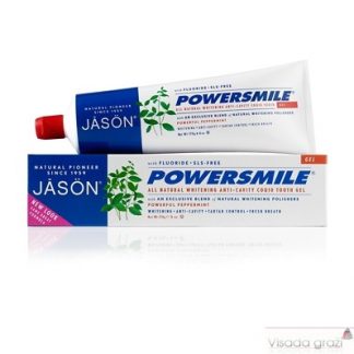 JASON Power Smile Natūrali dantų pasta gelis, nuo 2 metukų ir suaugusiesiems, 170g